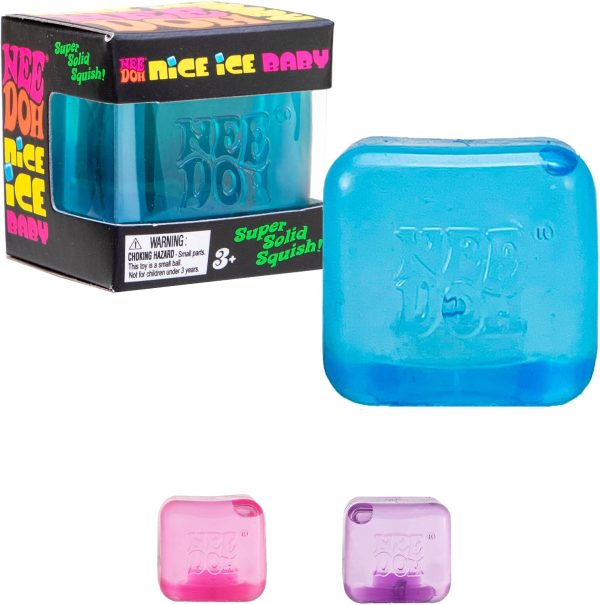 Schylling NeeDoh Nice Ice Baby - Sensory Squeeze Toy - Super Solid Squish - 1.25 Wide - Color May Vary (Pack of 1)